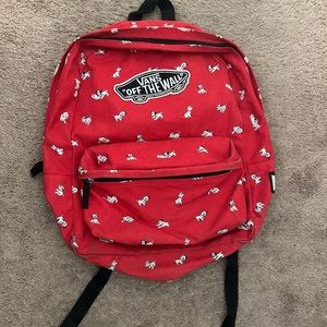 Vans 101 Dalmatians red backpack